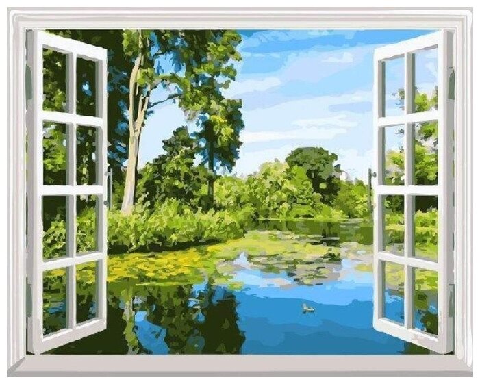 Картины вид из окна на природу