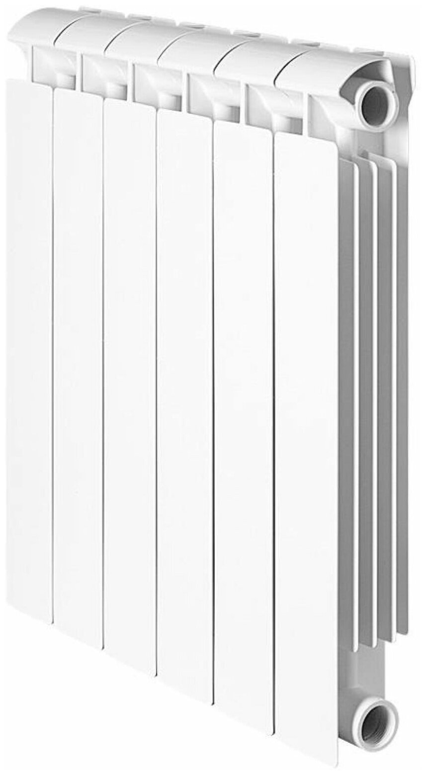 Биметаллический радиатор Global Style Extra 350, 04 секции, боковое подключение, цвет белый Ral 9010