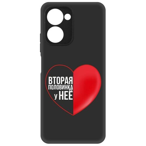 Чехол-накладка Krutoff Soft Case Половинка у неё для Realme C33 черный чехол накладка krutoff soft case половинка у неё для iphone se 2020 черный