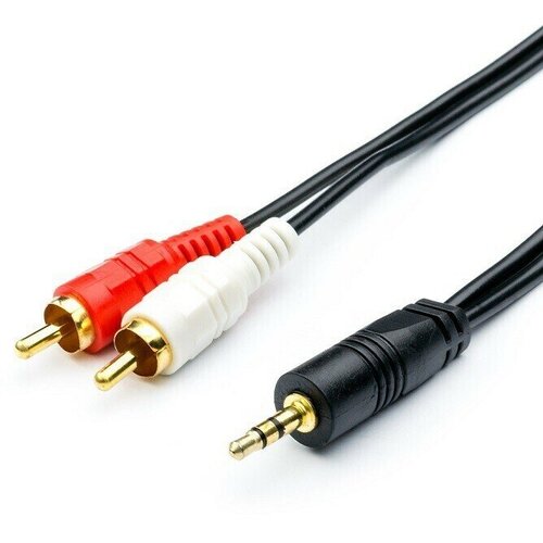 кабель 2 5мм jack rj9 11 3 35 м phoenix audio mt221 Кабель AUX Jack 3.5мм х 2RCA 1.5 м. Geplink (AT1009) (черный)