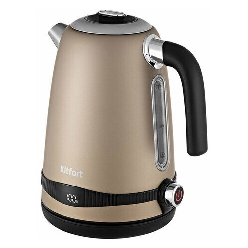 Чайник KITFORT КТ-6121-4 17 л 2200 Вт закрытый нагревательный элемент LED-дисплей терморегулятор сталь бежевый 428600₽