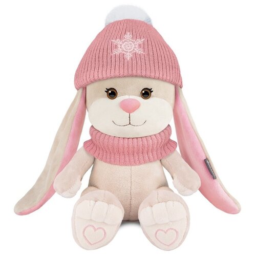 фото Мягкая игрушка "зайка в розовом шарфе и шапочке со снежинкой", 20 см jl-032207-20 9502400 jack & lin