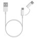 Кабель XIAOMI Mi 2-in-1 USB Cable Micro-USB to Type-C, 1 м, белый (SJV4082TY)