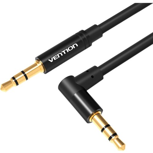 Кабель Vention аудио Jack 3,5 mm M/Jack 3,5 mm M угол 90 - 1м Черный Кабель Vention mini jack 3.5 mm(m)/mini jack 3.5 mm(m) - 1 м (BAKBF-T) кабель vention аудио jack 6 35 mm m 3 5 m 1 м