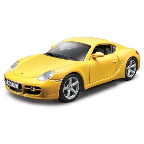 Легковой автомобиль Bburago Porsche Cayman S (18-43003) 1:32 12.5 см желтый