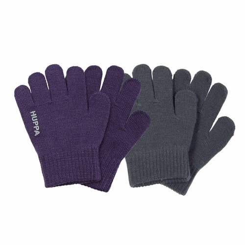 Перчатки Huppa, размер 007, фиолетовый, серый