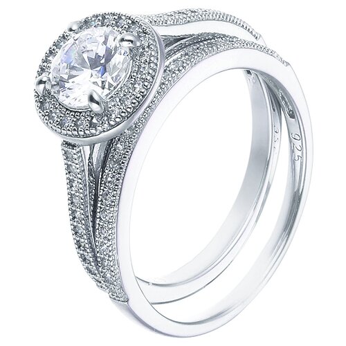 фото Element47 кольцо из серебра 925 пробы с кубическим цирконием 10607_ko_wg, размер 17