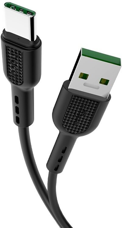 Кабель Hoco X33 Surge, USB - USB Type-C, 5A, 1м, черный