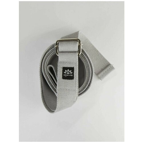 Ремень с пряжкой OJAS Natural 240х4 см, тренировочный ремень для йоги и растяжки