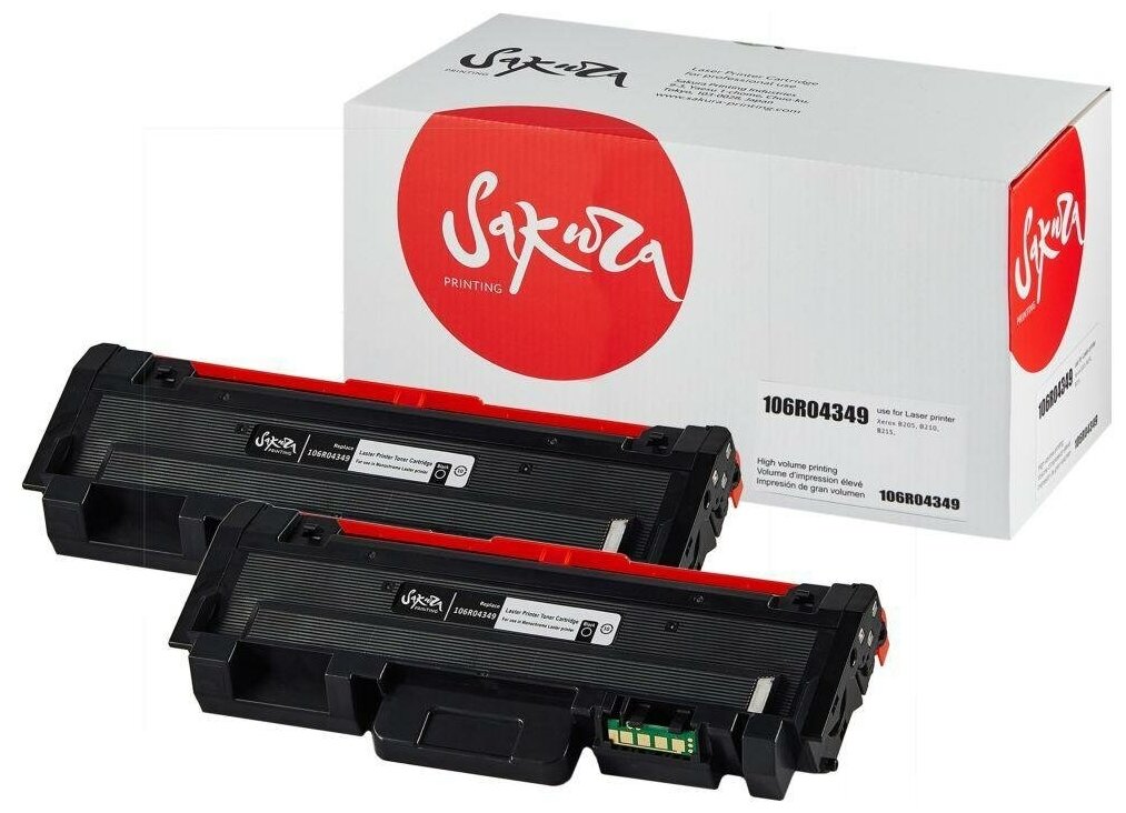 Тонер-картридж Sakura SA106R04349 Black - фото №7