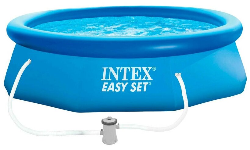 Бассейн Intex Easy Set надувной 3853л d305см синий - фото №12
