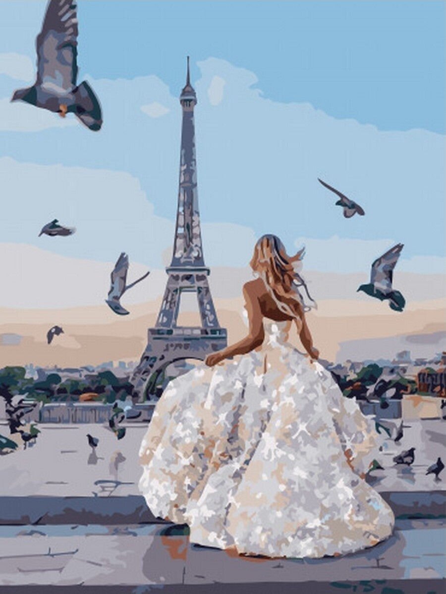 Картина по номерам Парижская невеста 40х50 см Hobby Home