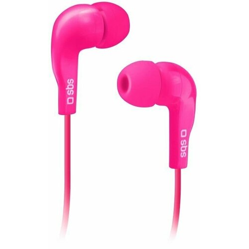 Наушники вкладыши проводные SBS Mobile Jack 35 мм c управлением звонками и громкостью розовые 81500₽