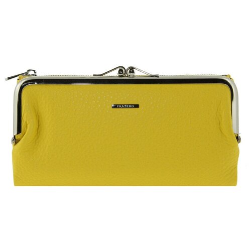 фото Кошелек кожаный складной женский желтый поцелуй pratero k 21077-j