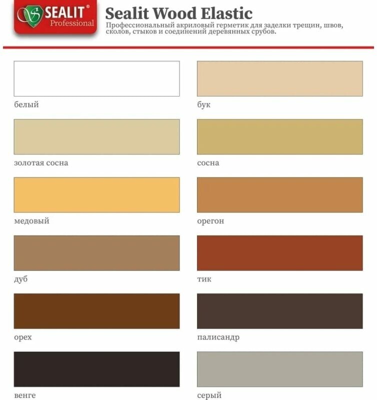 Герметик для дерева акриловый Sealit Wood Elastic, 900 гр, Орех - фотография № 4