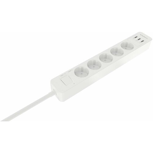 Удлинитель HARPER UCH-560 White с USB зарядкой (белый)