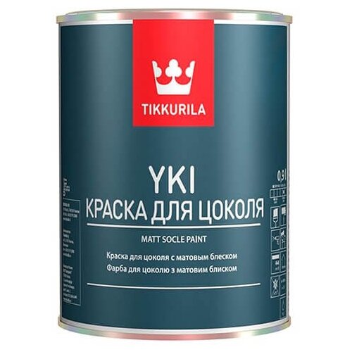 Краска водно-дисперсионная для цоколя Tikkurila Yki белая основа А 9 л