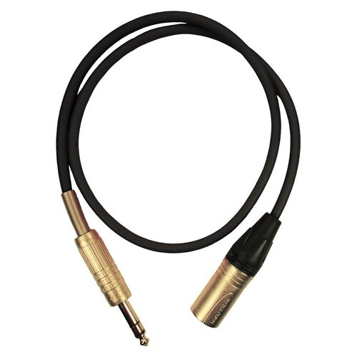 Кабель аудио 1xJack - 1xXLR GS-PRO JackStereo-XLR3M black 10m