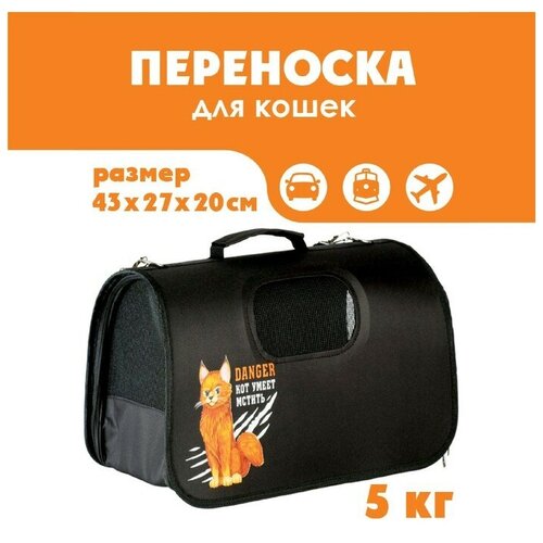 Сумка - переноска раскладная, каркасная Danger 43x20x27 см