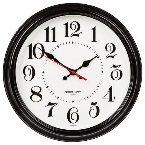 фото Часы настенные troyka модель88, диаметр 310мм, пластик 88880882 тройка