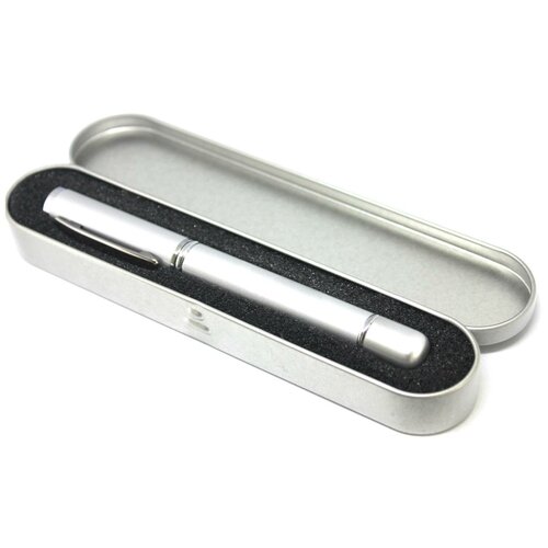 Подарочная флешка Ручка серебро 16GB в металлическом боксе подарочная флешка ручка кожаная черная 16gb в металлическом боксе