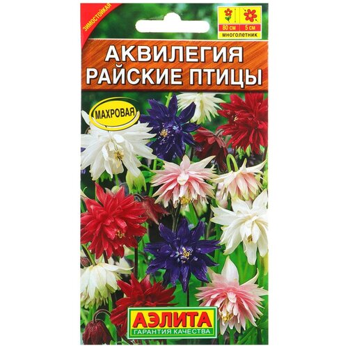 Семена Агрофирма АЭЛИТА Аквилегия Райские птицы, смесь сортов, 0.2 г семена цветов аквилегия райские птицы 0 2 г 4 упаковки