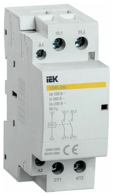 Контактор модульный КМ40-20М AC IEK MKK11-40-20