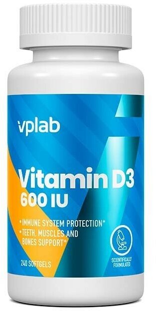 Vplab vit d3 600 iu 240 softgels