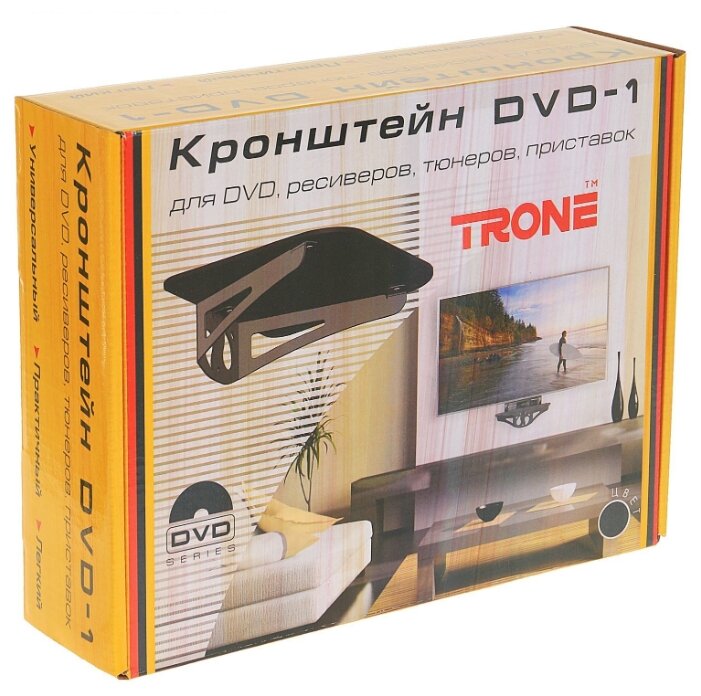 Полка Trone DVD-1 (до 8кг) Black