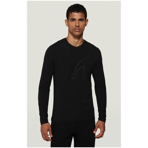 футболка для мужчин, Bikkembergs, модель: C410004E2286, цвет: черный, размер: 50(L)