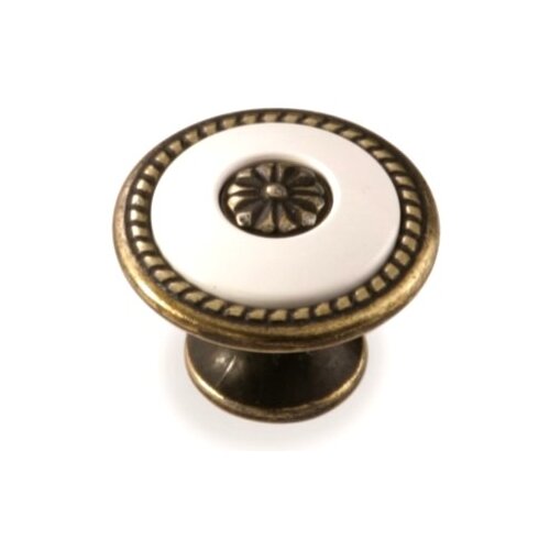 Ручка-грибок слорос бронза полированная/белый FB-027 000 бпб х