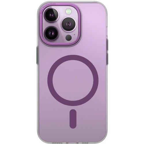 Чехол для iPhone 14 Pro Max 6.7, WiWU Protective Case MagSafe Full Protection, Purple пластиковая накладка wiwu ultra thin frosted magsafe для iphone 14 pro прозрачный синий