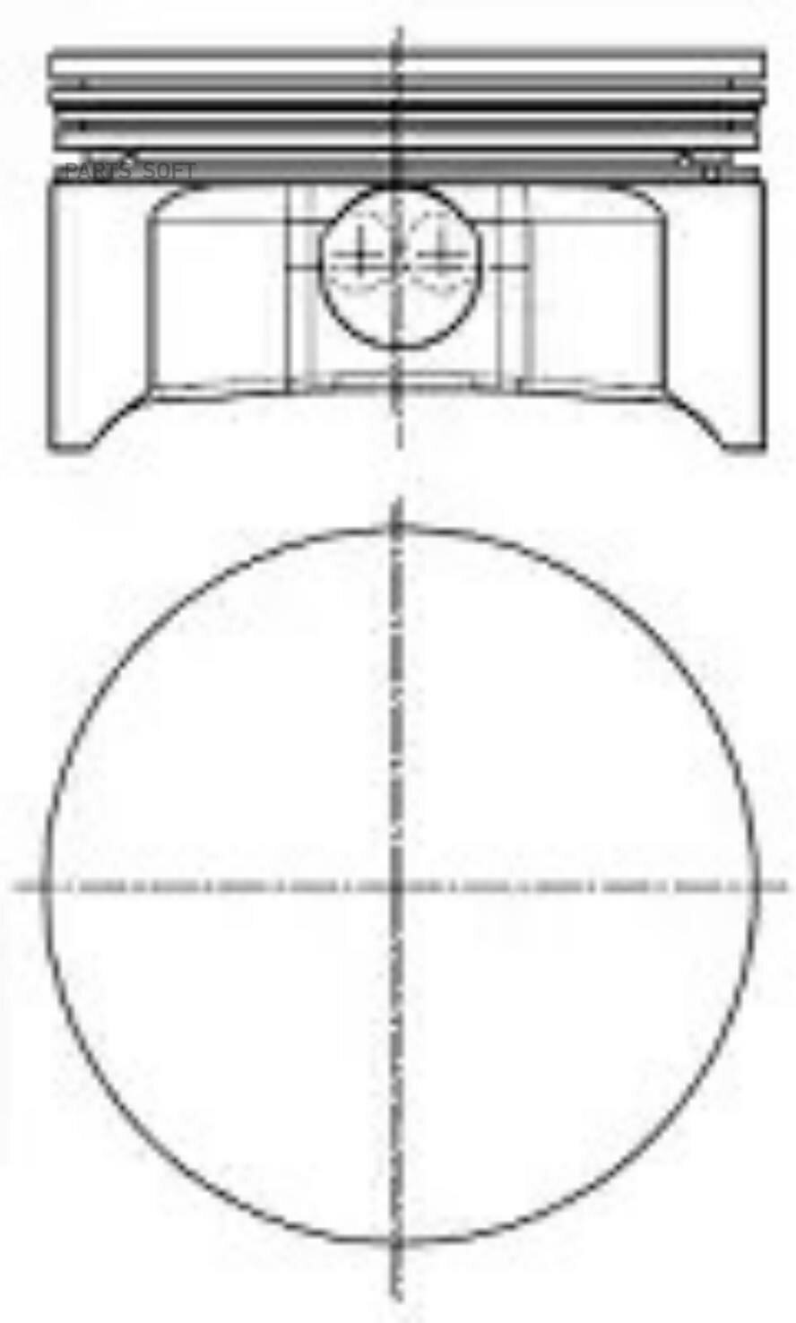 NURAL 87-443707-00 Поршень dm.79.50x1.5x1.5x2.5 +0.50