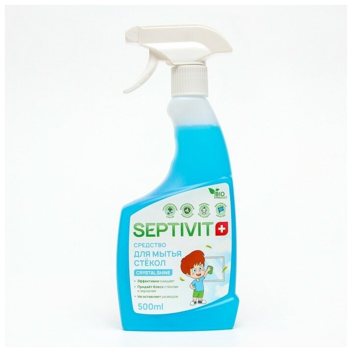 SEPTIVIT Средство для стёкол SEPTIVIT "CRYSTAL SHINE", 500 мл - фотография № 11