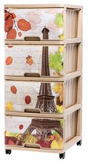 Детский пластиковый комод Dunya Париж Осень