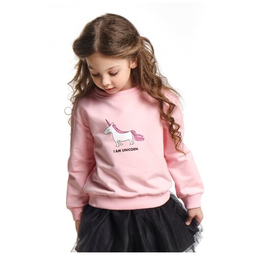 Свитшот для девочки Mini Maxi, модель 6949, цвет розовый, размер 122