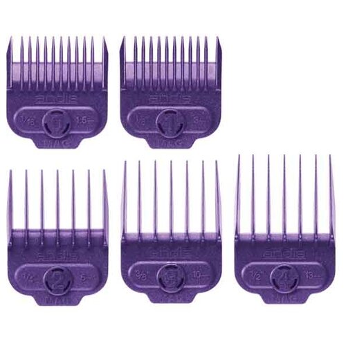 Насадка Andis 66345, фиолетовый набор насадок для машинки andis magnetic 5 comb set 66345