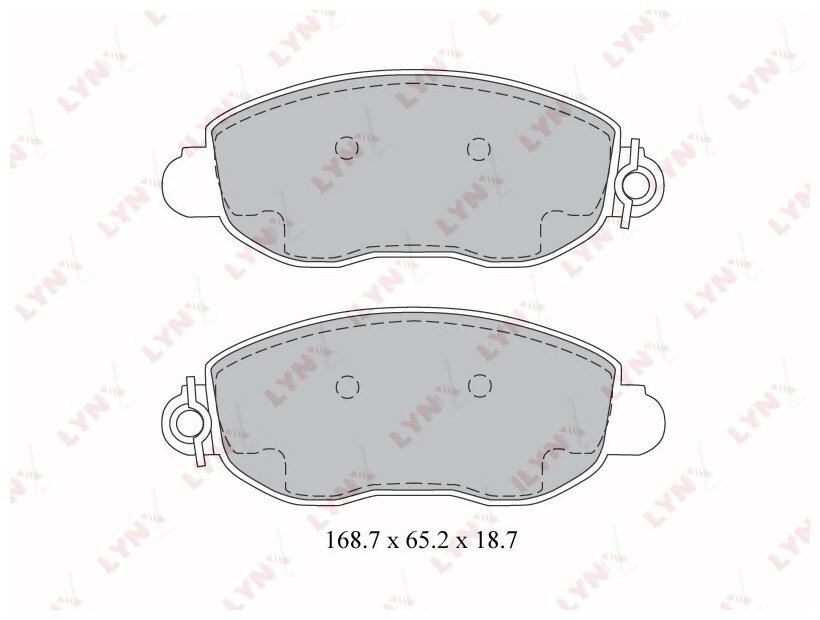 Колодки тормозные дисковые перед LYNXauto BD-3033