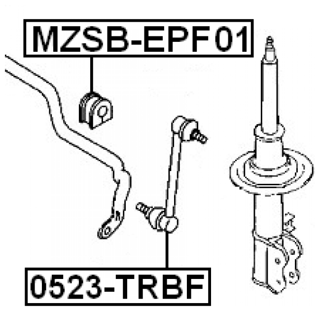 Тяга стабилизатора передняя Febest 0523-TRBF