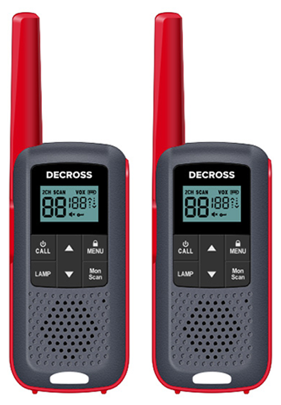 Комплект из двух радиостанций Decross DC63 Red Twin EU