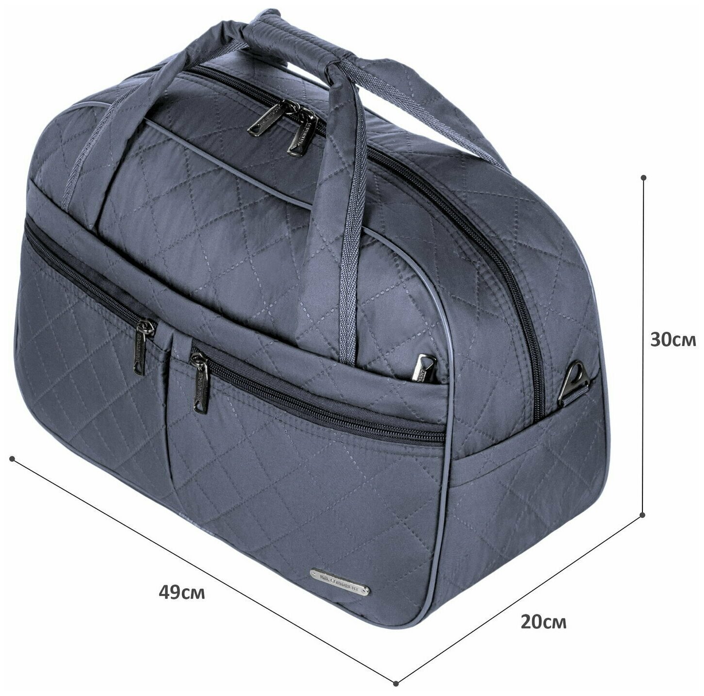 Дорожная сумка саквояж м-505 дюспа серый - фотография № 2