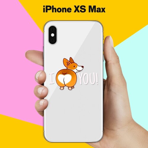 Силиконовый чехол Love Корги на Apple iPhone Xs Max силиконовый чехол корги в очках на apple iphone xs max