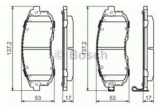 Колодки тормозные дисковые перед Bosch 0 986 494 337