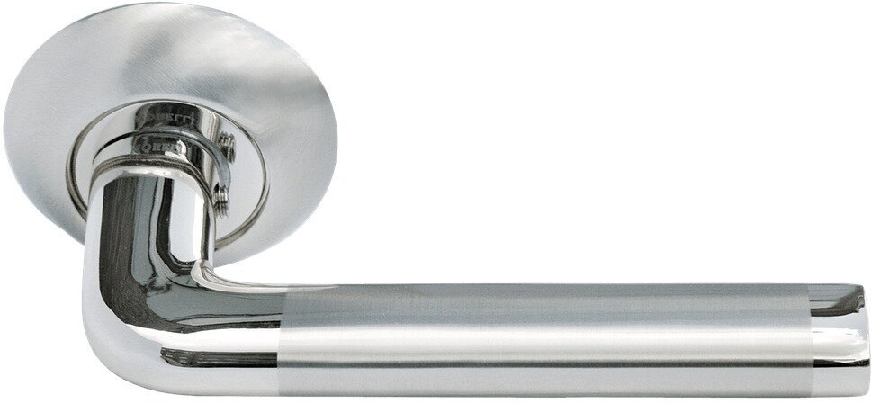Ручка дверная Morelli (Морелли) MH-03 SN/CP Белый никель/полированный хром