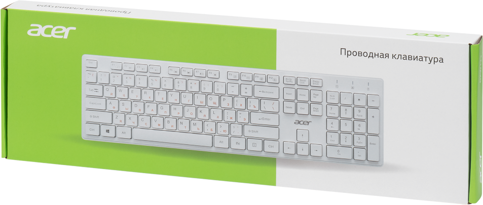 Клавиатура Acer OKW123 белый (zl.kbdee.00d) - фото №6