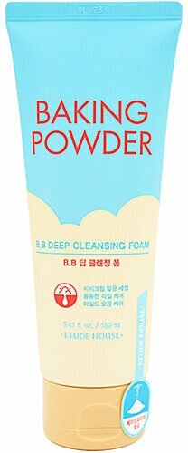 Etude House Пенка для умывания и глубокой очистки-Baking Powder BB deep cleansing foam,160 мл.