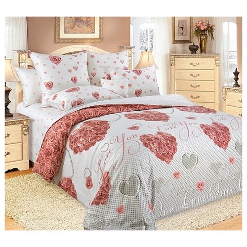 фото Постельное белье «вечная любовь», сатин россия (евро (4 нав.)) текс-дизайн