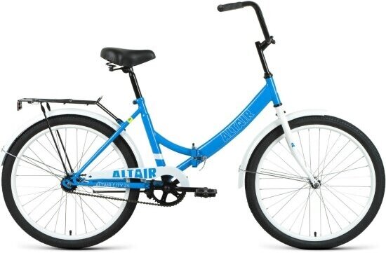 Подростковый велосипед Altair CITY 24", рост 16", 2022, голубой/белый