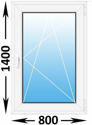 Пластиковое окно Melke одностворчатое 800x1400 (ширина Х высота) (800Х1400)