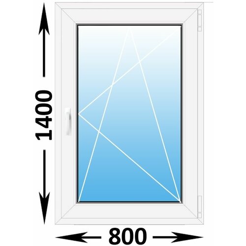 Пластиковое окно Melke одностворчатое 800x1400 (ширина Х высота) (800Х1400) окна пластиковые пвх 60 мм размер 500мм 500мм одностворчатое поворотно откидное стеклопакет двухкамерный 4 10 4 10 4 цвет графит